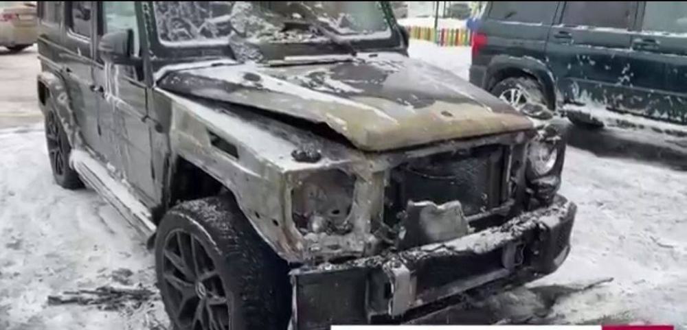 В Самарской области ночью сгорел автомобиль «Гелендваген»