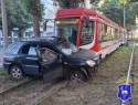 В Самаре утром 29 июля Kia Sportage столкнулся с трамваем