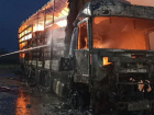 На трассе Самара-Волгоград сгорел грузовик Mercedes 