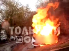 Пожарные не успели спасти такси в Самарской области