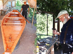 «На таких судах Ермак покорял Сибирь»: житель Самарской области построил струг по технологиям 17 века
