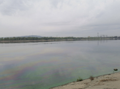 Волга в Самарской области окрасилась в радужные цвета