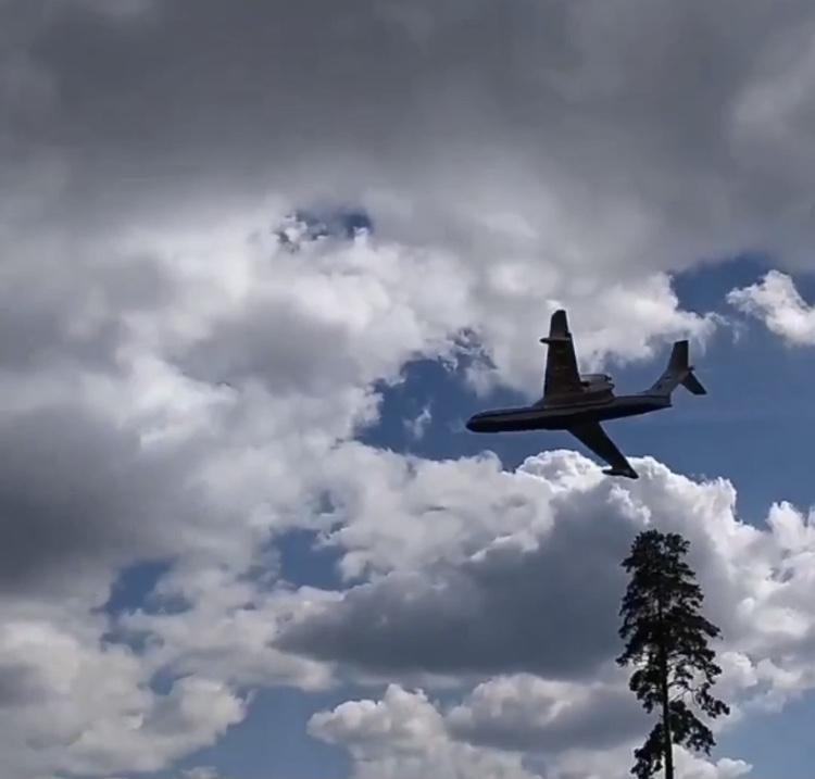 Самолёт-амфибия начал тушить пожар в тольяттинском лесу