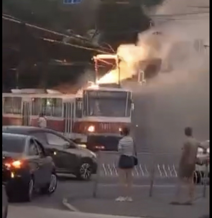 На площади Кирова в Самаре снова горел трамвай