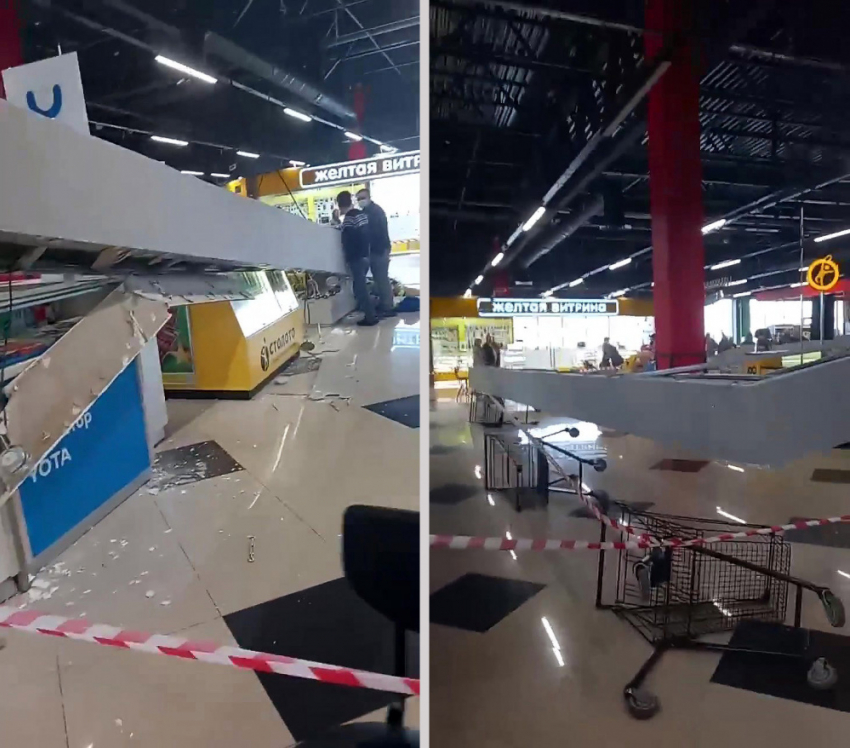 В самарском супермаркете на торговые ряды рухнула металлическая ферма
