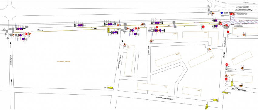 Движение по дублеру Ново-Садовой перекроют на 21 день 