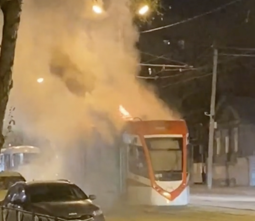 В Самаре загорелся новый трамвай