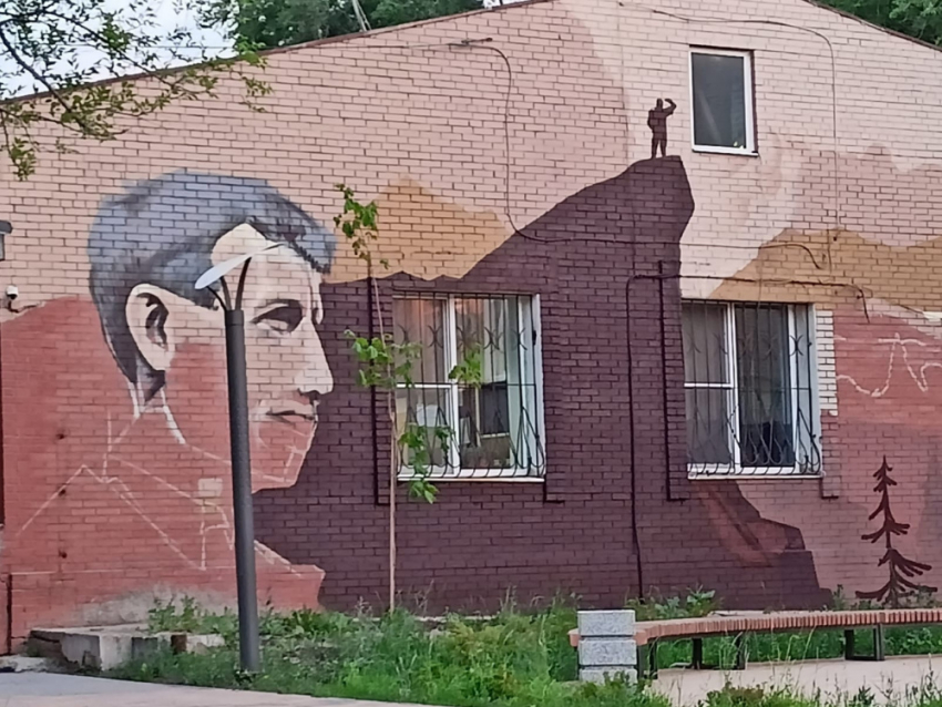 В Новокуйбышевске появился мурал с изображением Валерия Грушина