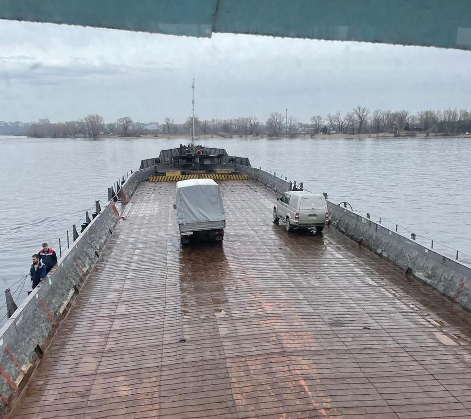 Первый грузовой паром отправился из Рождествено в Самару